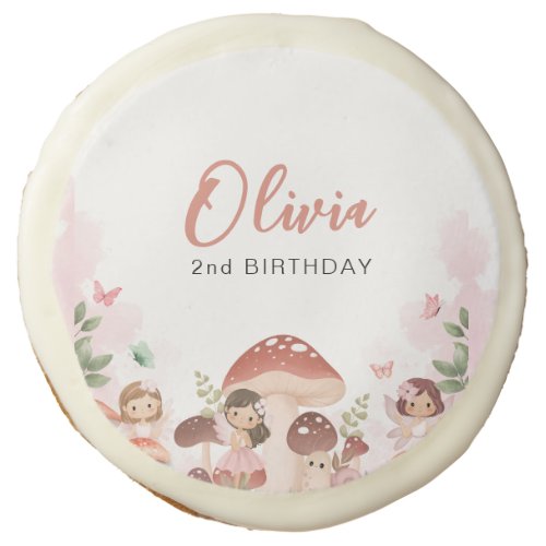 Fairy Birthday Enchanted Whimsical Garden Forest  Sugar Cookie