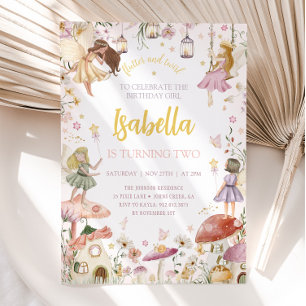 FAIRY Birthday Invitatation Fairy Garden Birthday Invitation