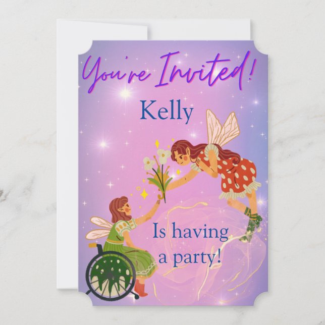 Fairy Birthday Invitation (Front)