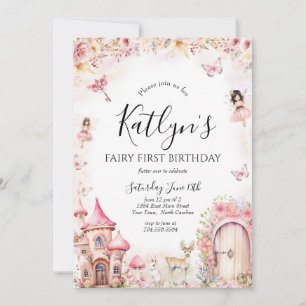 Fairy Birthday Invitation, Enchanted Garden Invite