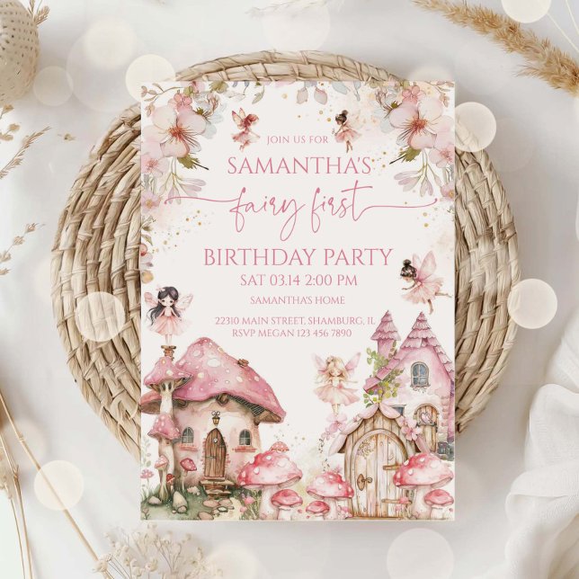 Fairy Birthday Invitation Magical Enchanted Fairy  (Creator Uploaded)