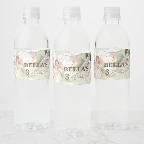 Fairy Birthday Invitation Water Bottle Label