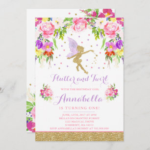 Fairy Birthday Invitation Whimsical Magical Party