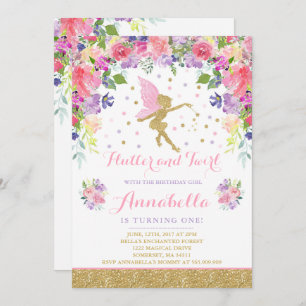 Fairy Birthday Invitation Whimsical Magical Party