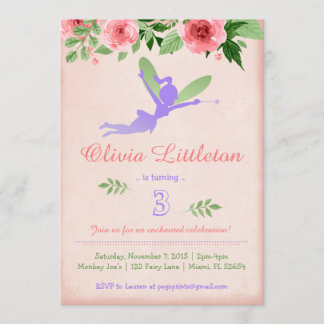 Fairy Birthday Invitations - Fairy Birthday Party