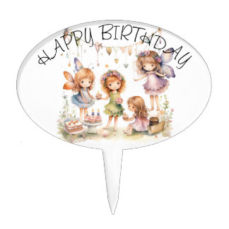 Fairy Birthday Party Cake Topper