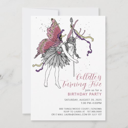 Fairy Birthday Party Invitation