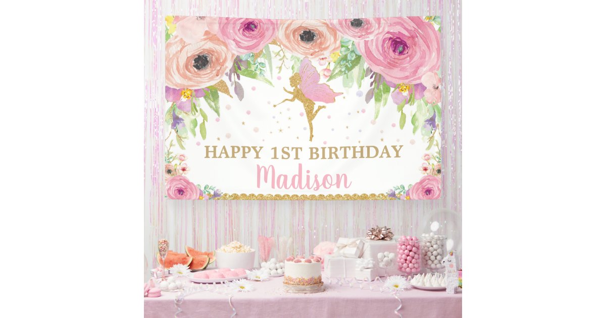 Happy Birthday Banner, Rainbow Birthday Decorations for Women And Girls,  Daisy Happy Birthday Sign for Backdrop Wall Party Supplies