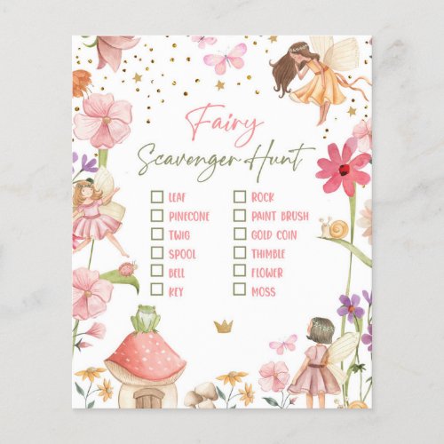 Fairy Birthday Scavenger Hunt Party Game Forest