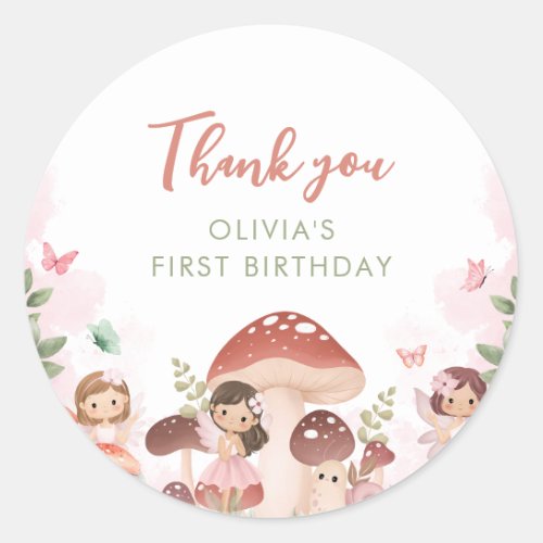 Fairy Birthday  Thank You Favor Gift Tags