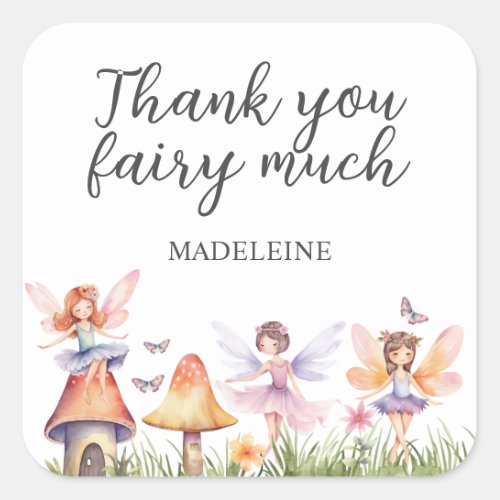 Fairy Birthday Thank You Sticker