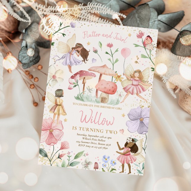 Fairy Birthday Whimsical Princess Fairy Birthday Invitation (Creator Uploaded)