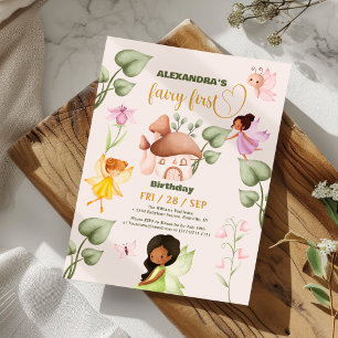 Fairy Birthday Whimsical Princess Fairy Birthday Invitation