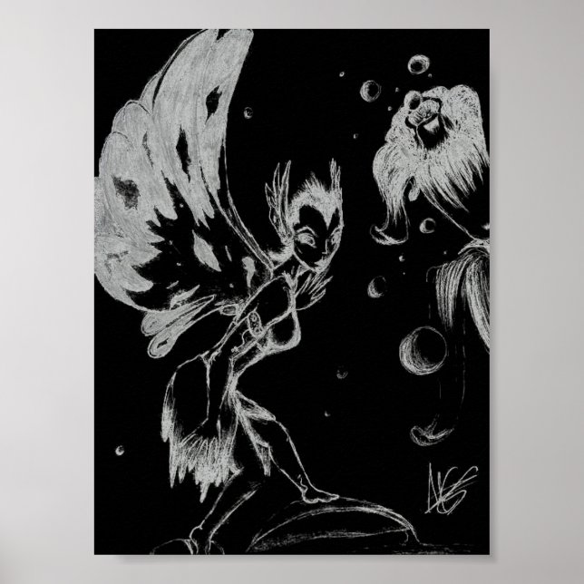Fairy Black and White Poster (Front)