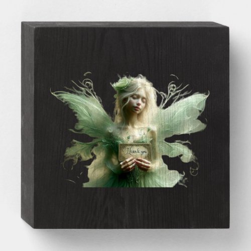Fairy black Wood Wall Frame Wooden Box Sign
