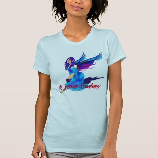 fairy-blue_gif, I love fairies T-Shirt (Front)