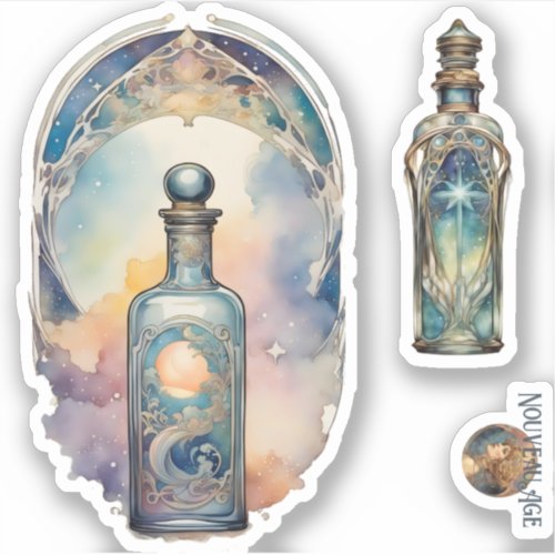 Fairy Bottle Sticker and Bonus Galaxy Sticker