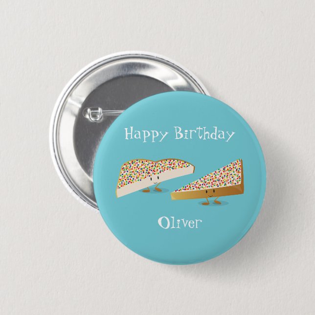 Fairy Bread characters | Button (Front & Back)