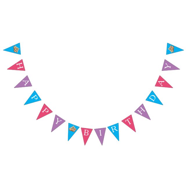 Fairy Bread Happy Birthday Party Australian Food Bunting Flags (All)