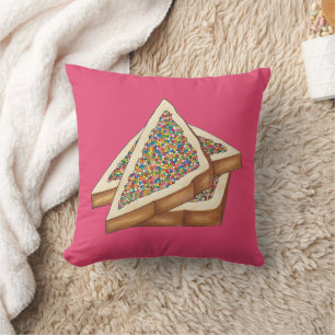 Fairy Bread Hundreds and Thousands Australian Food Throw Pillow