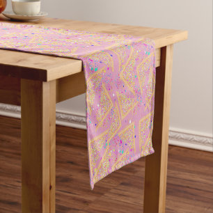 Fairy Bread sprinkle pattern fun Party Short Table Runner
