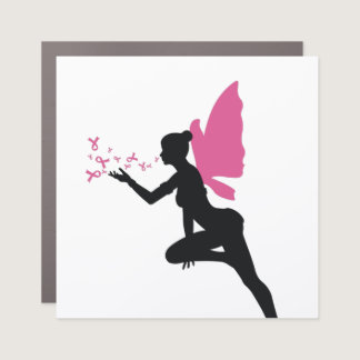 Fairy Breast Cancer Awareness Car Magnet