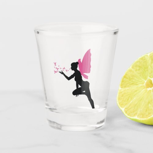 Fairy Breast Cancer Awareness Shot Glass