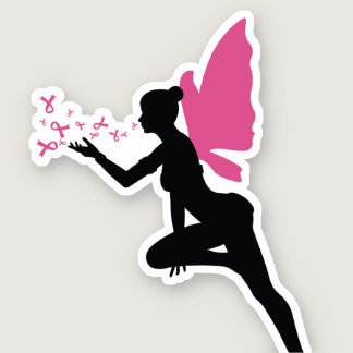 Fairy Breast Cancer Awareness Sticker