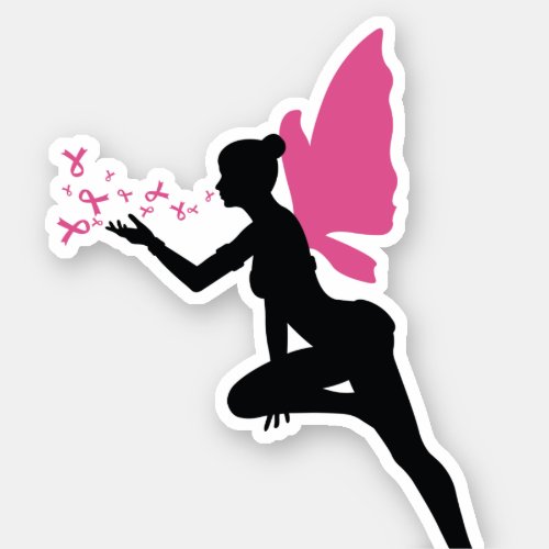 Fairy Breast Cancer Awareness Sticker