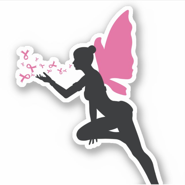 Fairy Breast Cancer Awareness Sticker (Front)