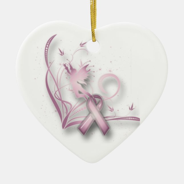 Fairy Breast Cancer Ornament (Front)