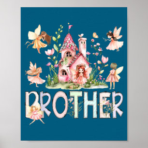 Fairy brother magical fairytale birthday girl poster