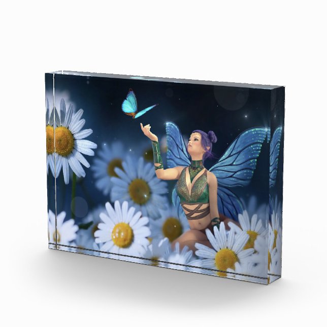 Fairy Butterfly and Daisies  Photo Block (Right)