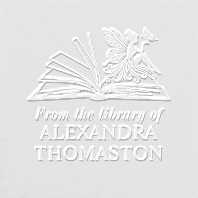 Fairy Butterfly Open Book “From the Library of” Embosser (Design)