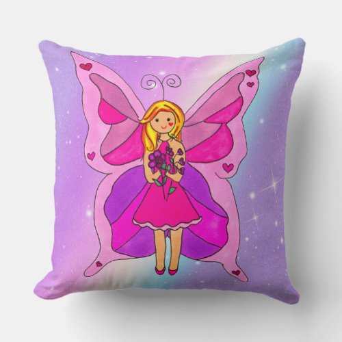 Fairy Butterfly Pillow