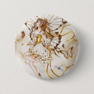 fairy butterfly pinback button