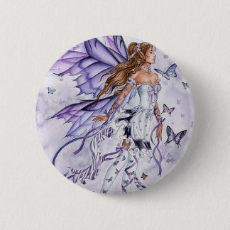 fairy butterfly pinback button