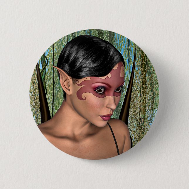 Fairy Butterfly Pinback Button (Front)