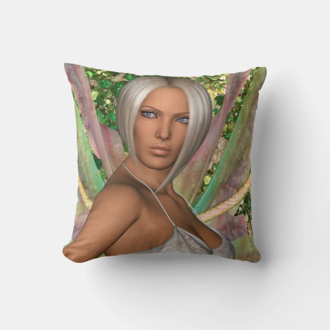 Fairy Butterfly Throw Pillow (Front)