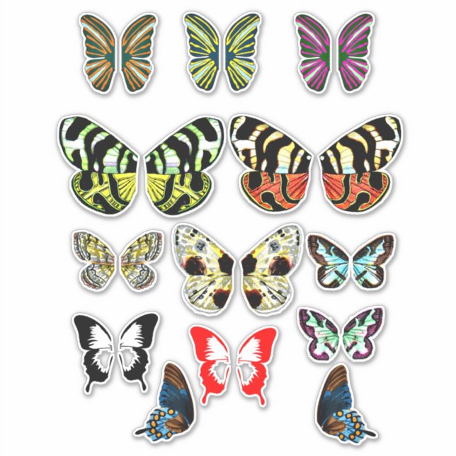 Fairy Butterfly Wings Art scrapbooking Sticker (Front)