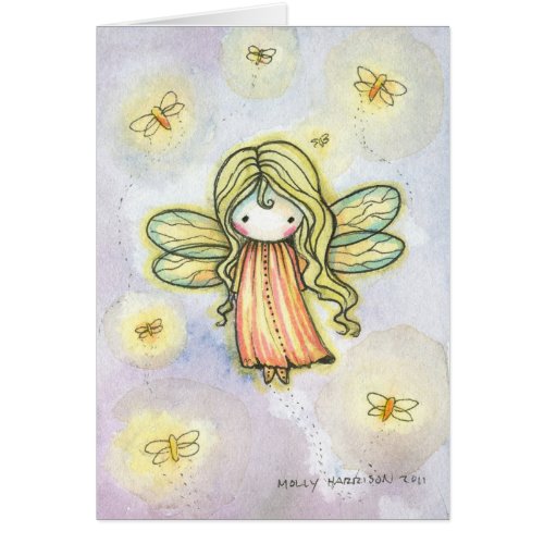Fairy Card 'Firefly Cutie' by Molly Harrison