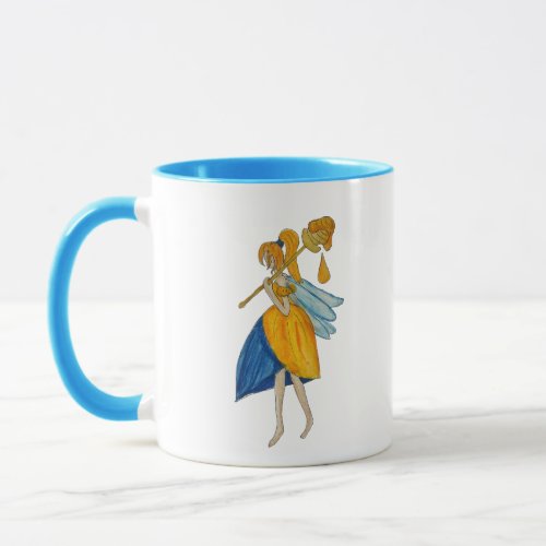 Fairy carrying honey wand mug