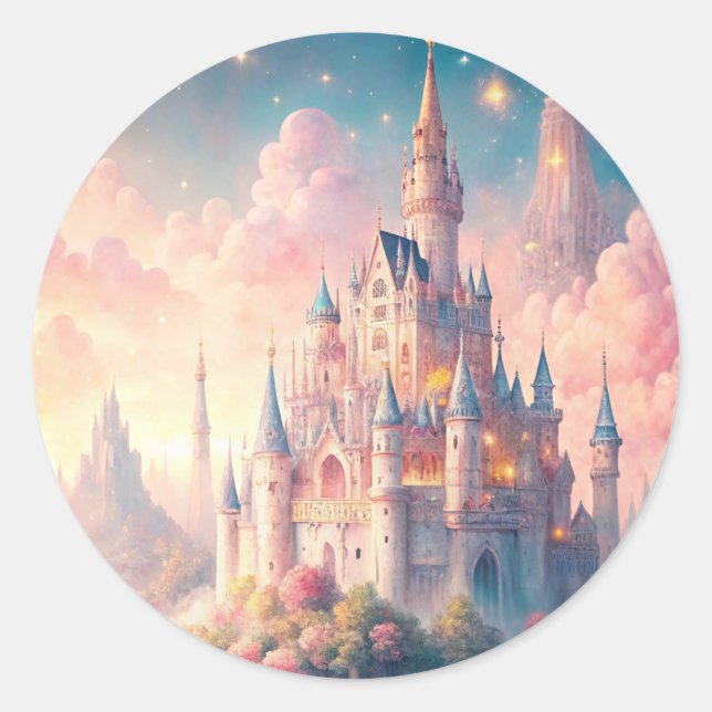 Fairy Castle Classic Round Sticker (Front)