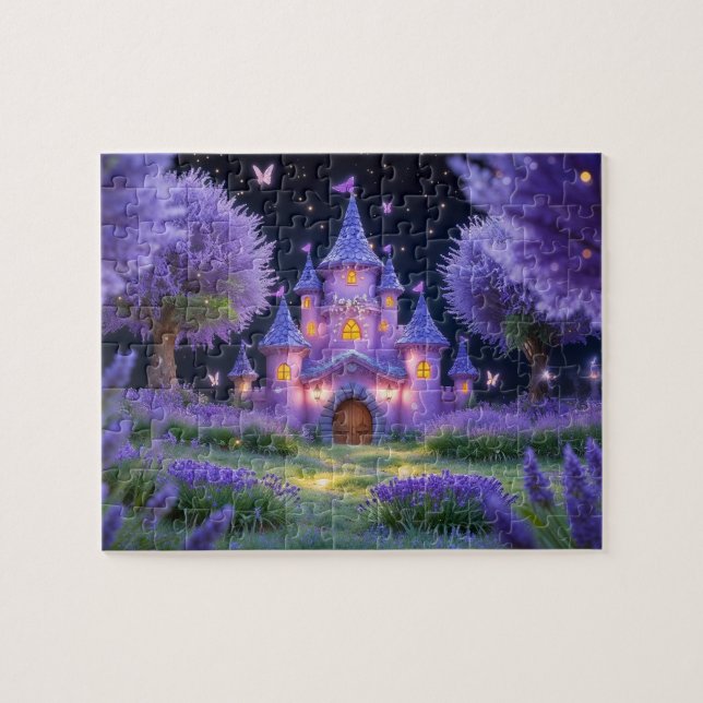 Fairy Castle of the Hidden Lavender Grove Jigsaw Puzzle (Horizontal)