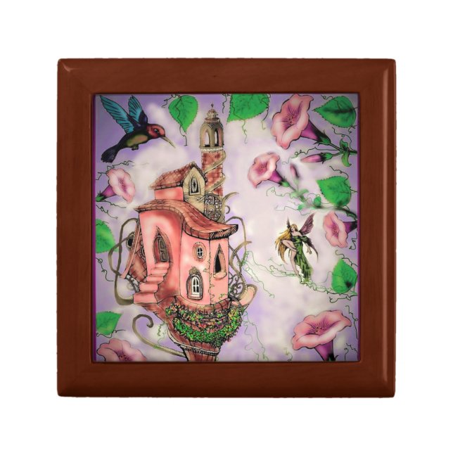 Fairy Castle with Hummingbird   Gift Box (Front)