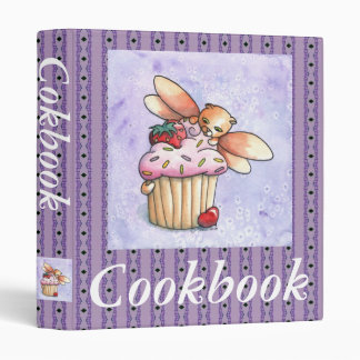 Fairy Cat And Cupcake Cookbook Binder