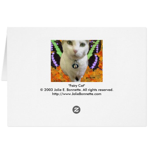 Fairy Cat Card (Back Horizontal)
