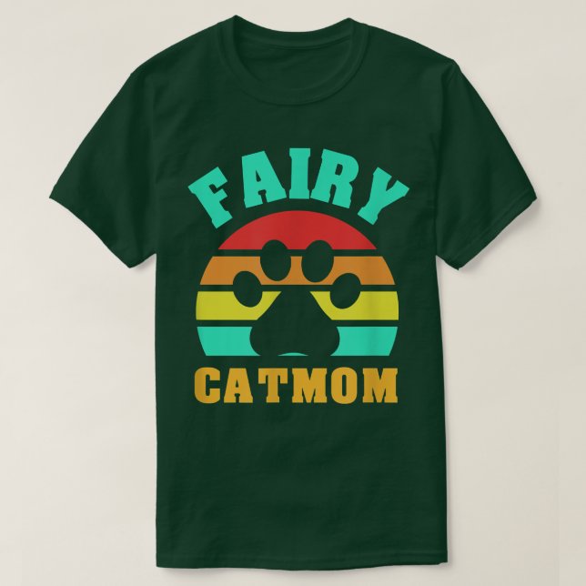 Fairy Cat Mom Funny Cat  T-Shirt (Design Front)