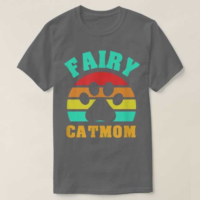 Fairy Cat Mom Funny Cat  T-Shirt (Design Front)