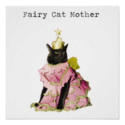 Fairy Cat Mother Cat Lovers Poster